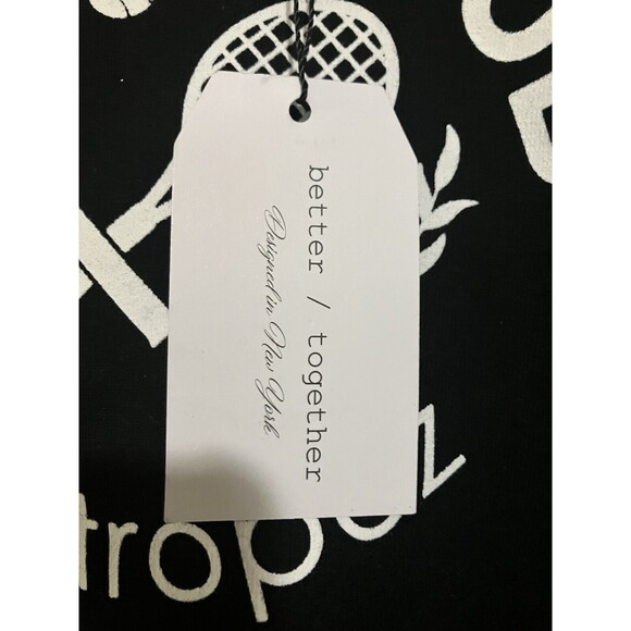 Sunday Club Cropped Sweatshirt Women's Size S Black Tennis Graphic NWT - Picture 5 of 8